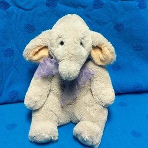 Fuzzy grey elephant stuffed animal